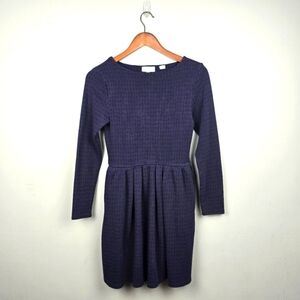 CHINTI AND PARKER Fit And Flare Long Sleeve Dress Navy Maroon Womens‎ Size S